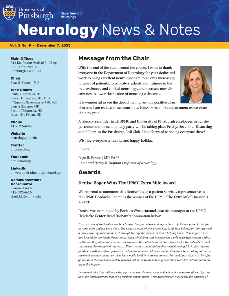 Neurology News & Notes